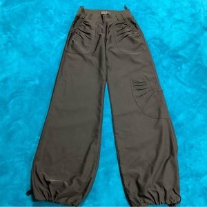 ABGS Wide Leg Drawstring Ankles Pull On Pants 5 pockets